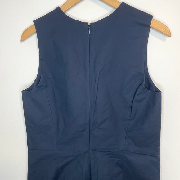 Everlane The Structured Cotton Jumpsuit In Navy Blue Size 6 New - Picture 9 of 13